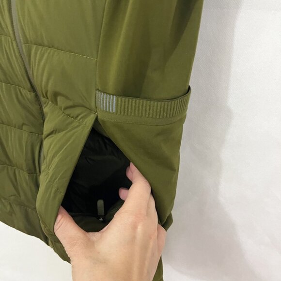 Lululemon Down For It All Green Puffer Vest Grey Goose Down - Women's Size 10 - Picture 4 of 12